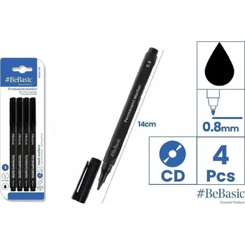 PERMANENTNÍ POPISOVAČ ČERNÝ FOLIOPIS 0,4 MM PRO CD DVD FÓLIE NA SKLO