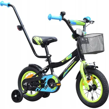 Dětské kolo DĚTSKÉ KOLO 12 PALCŮ MIRAVO KOLO S KOŠÍKEM A VODICÍ TYČÍ