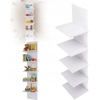 police Dřevěná police Bedee 18 x 14 cm bílá