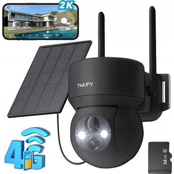 IP kamera Solární venkovní otočná kamera GSM 3G 4G SIM 3MPx FULL HD 2K NA BATERIE