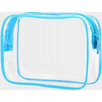 Kosmetická taška Vera Průhledná kosmetická taštička na zip, cestovní, modrá
