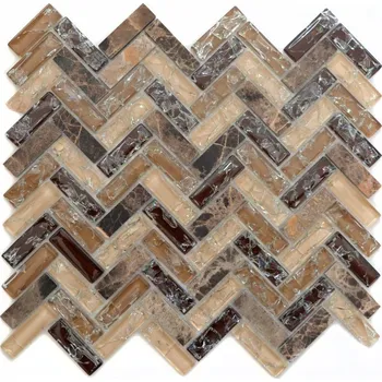 Obklad Mozaika WzorcowniaStudio 26,3 x 29,3 cm – odstíny hnědé a béžové