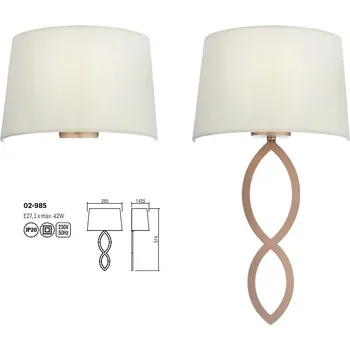 Nástěnné svítidlo Smarter Nástěnné světlo Sidra 02-985 Redo group