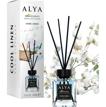 Vonná tyčinka Alya vonné tyčinky Nature's Scents Cool Linen s vůní čerstvě vypraného prádla 100 ml