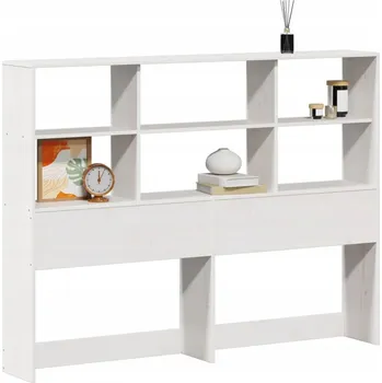 Ložnice Čelo postele s úložným prostorem bílé 120 cm masivní borovice