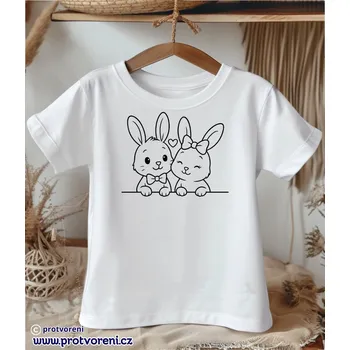Chlapecké oblečení Tričko jako omalovánka Tričko k vybarvení, dětské, KRÁLÍČCI, 1 ks zvolte VELIKOST textilu ZDE:: 7/8 let Beagle
