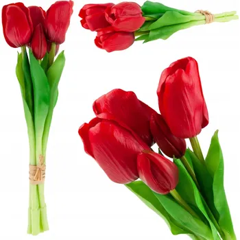 umělá květina Umělé tulipány Top Gift 39 cm červené 5 kusů