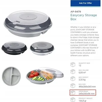 Dóza na potraviny Praktická nádoba na potraviny s přihrádkami