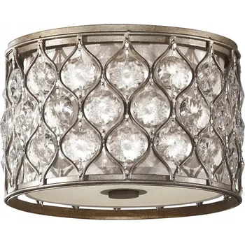 Stropní Svítidlo stropní křišťálový glamour kulatý 31 cm stříbrný do obývacího pokoje Feiss