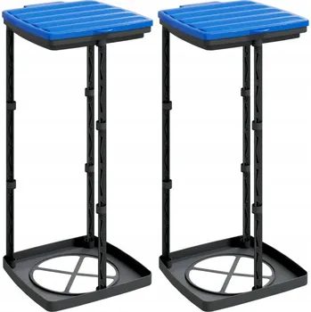 Pytle na odpadky Stojany na pytle na odpadky, 2 ks, černo-modré