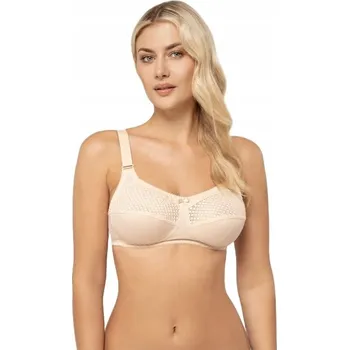 Dámské spodní prádlo Podprsenka měkká nevyztužená krajková Stella 14 Anvil 85G béžová