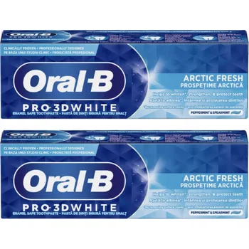 Dentální hygiena Oral-B Zubní pasta 3D White Arctic Fresh - 2x75ml 1 balení (dvojbalení)