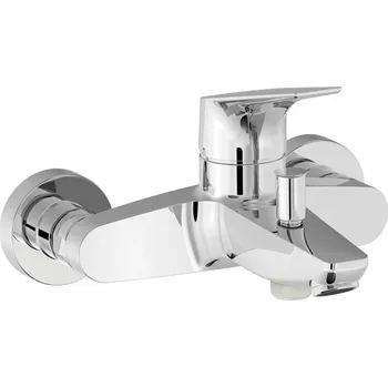 Vodovodní baterie Nástěnná vanová baterie TRES Canigó stříbrná