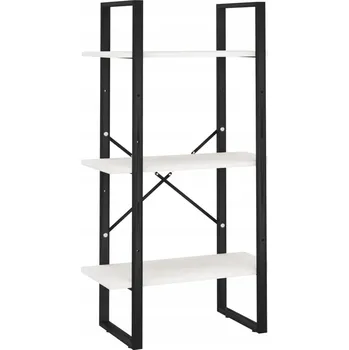 Knihovna Regál, bílý, 60x30x105 cm, masivní borové dřevo