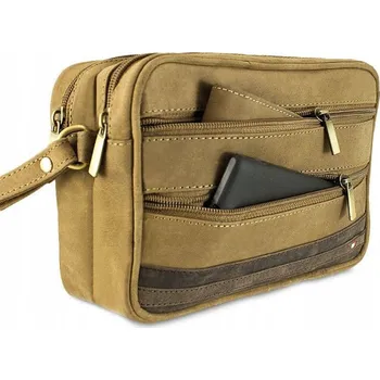 Always Wild pánská taška do ruky S3-2-R L.BRN+D.BRN hnědá