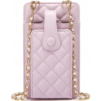 Kabelka Prošívaná kabelka / pouzdro na telefon 19*10,5*2 cm, FIALOVÁ / PURPUROVÁ