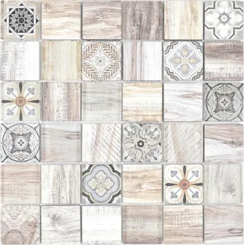 Obklad Skleněná mozaika WzorcowniaStudio 30 x 30 cm, odstíny hnědé a béžové