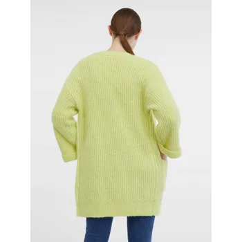 Dámský svetr Orsay dámský svetr zelený volný do půlky stehen velikost S