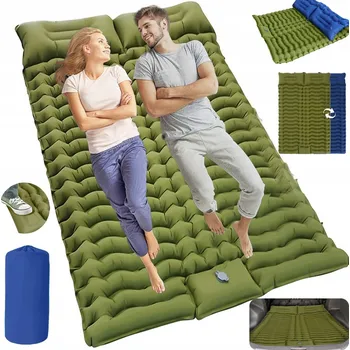 Karimatka MATRACE NAFUKOVACÍ KARIMATKA SKLÁDACÍ S PUMPIČKOU TURISTICKÁ 200*133CM