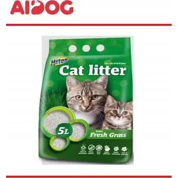 Podestýlka pro kočku Hilton Bentonitové Stelivo Hrudkující 5 l Tráva