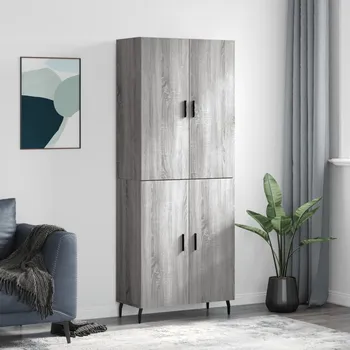 Příborník a kredenc zahrada-XL Skříň highboard šedá sonoma 69,5 x 34 x 180 cm kompozitní dřevo 3195697