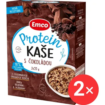 Keto dieta Emco Kaše proteinová s čokoládou 2 x (3 x 55g)