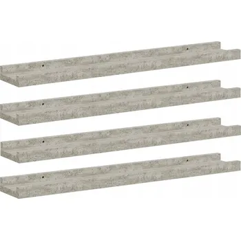 police Polička MDF VidaXL 60 x 9 cm, odstíny šedé