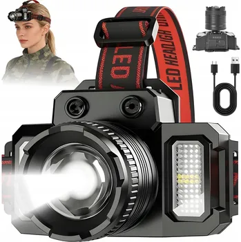 IP kamera LATARKA CZOŁOWA ZOOM LAMPKA CZOŁÓWKA 5 REŽIMŮ POWER BANKA