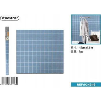 Tapeta Tapeta Samolepicí Modrá Vzor Mřížka 45cm x 1.5m