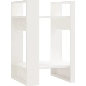 Knihovna Regál na knihy/přepážka, bílý, 41x35x57 cm, borovice