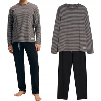 Pánské pyžamo Pánské pyžamo New Henderson | šedé, černé 3XL