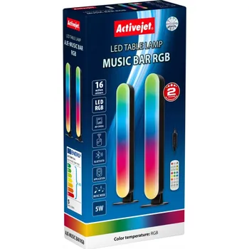 Lampička Stolní lampička ActiveJet AJE-MUSIC BAR RGB černá