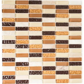 Obklad Mozaika WzorcowniaStudio 32,2 x 31 cm, odstíny hnědé a béžové