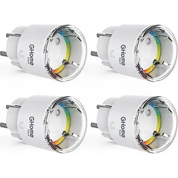 Elektrická zásuvka GHOME SMART WiFi zásuvka 4 kusy Dálkové ovládání Alexa Google Home