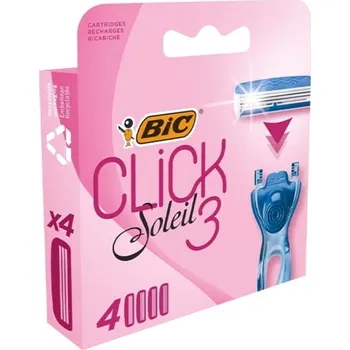 Příslušenství k holicímu strojku BIC CLICK 3 Soleil Náhradní hlavice s 3 břity pro holicí strojek, 4 kusy