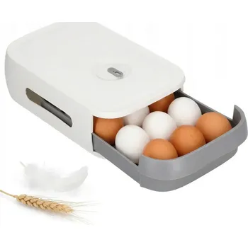 Úložný box ORGANIZÉR / ZÁSOBNÍK NA VEJCE DO LEDNICE PRO 21 VAJEC, PLASTOVÝ, 32×21×7,8 CM