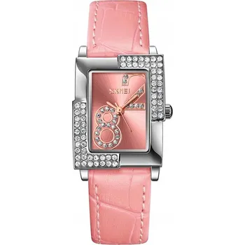 Hodinky Dámské hodinky SKMEI skm.192891a.wm analogové, kožený opasek, zirkony