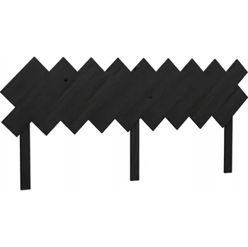 Čelo postele, černá, 178 x 3 x 80,5 cm, masivní borovicové dřevo