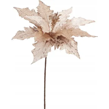 umělá květina Větvička vánoční hvězda béžová 48 cm VILLA ITALIA