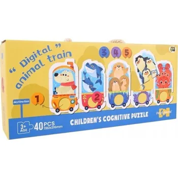 Puzzle Vzdělávací puzzle pro děti Vláček s čísly a obrázky