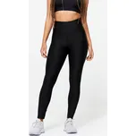 DOMYOS Dámské fitness legíny s vyšším pasem L ČERNÁ