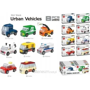 ostatní stavebnice Stavebnice Mini Block Městská vozidla MIX