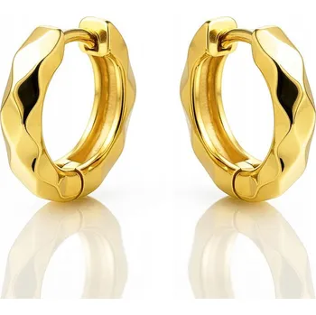 Náušnice ECARLA náušnice z nerezové oceli pozlacené 14karátovým zlatem KST3433