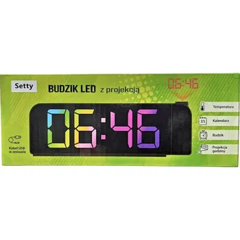 Budík LED Digitální Budík s Projekcí SETTY
