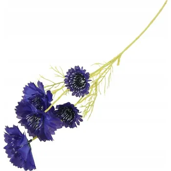 umělá květina CHRPA MODRAK POLNÍ KVĚTY VĚTVIČKA 51 CM