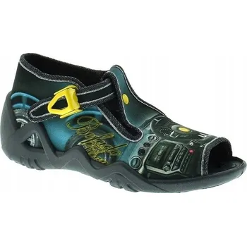 Dívčí bačkory Befado dětské papuče na suchý zip, vícebarevné, velikost 22