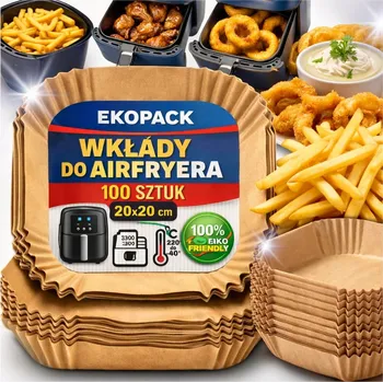 Obraz PAPIER DO PIECZENIA WKŁADY AIR FRYER PAPÍR NA PEČENÍ DO HORKOVZDUŠNÉ FRITÉZY, VLOŽKY, 100 ks