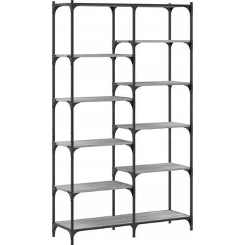 Knihovna Regál na knihy, šedý dub sonoma, 100x32x170 cm