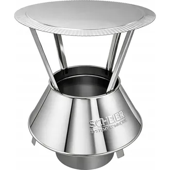 Komín Kominová hlavice fi 180 kužel + stříška, zakončení komínu difuzér, ústí