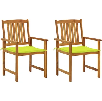 zahrada-XL Režisérská křesla s poduškami 2 ks masivní akáciové dřevo 3061189